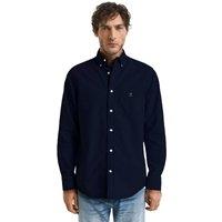 Enzo Men's Regular Fit Oxford Shirt in Navy | Size: Large