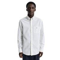 Enzo Men's Regular Fit Oxford Shirt in White | Size: XL