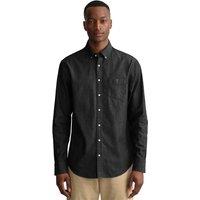 Enzo Men's Regular Fit Denim Shirt in Black | Size: Large