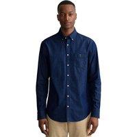 Enzo Men's Regular Fit Denim Shirt in Indigo | Size: Medium