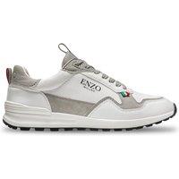 Enzo Men's Solaro Runner Trainers in White | Size: 6