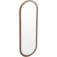 Living and Home Full Length Wall Mounted Mirror in Walnut