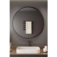Neo Black Nordic Round Metal Frame Wall Mirror 40cm 50cm 60cm 70cm & 80cm | Size: 80 cm x 80 cm