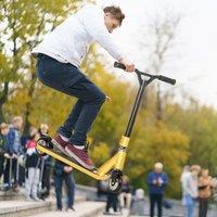 HOMCOM Stunt Scooter Entry Level Tricks Scooter for 14+ Beginners in Gold
