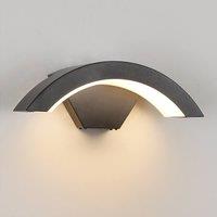 Pheashine U-Shaped Outdoor Wall Light, 24W Warm White, Waterproof, No Sensor in Black