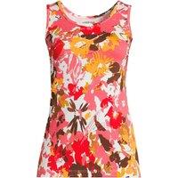 Lands' End Women's Cotton Vest Top in Dark Red | Size: 14-16