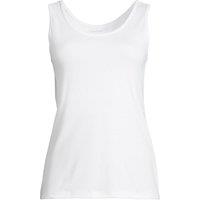 Lands' End Women's Plus Cotton Vest Top in White | Size: 24-26