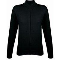 SOL'S Women's Gordon Full Zip Cardigan in Black | Size: Medium