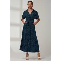 Jolie Moi Women's Drop Shoulder Shirt Maxi Dress in Blue | Size: 10