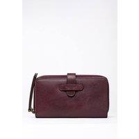 Lakeland Leather Women's 'Newby' Leather Tab Purse in Burgundy