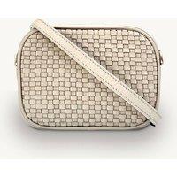Apatchy London Women's The Penelope Woven Leather Camera Bag in Ecru