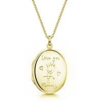 LOVELOX Lockets Women's Mummy Personalised Locket in Gold