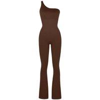 GWB Shapewear Women's Sculpt Me One Hand Jumpsuit in Brown | Size: 16-18