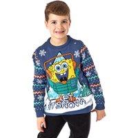SpongeBob SquarePants Sweatshirt | Blue | Official Merch | Size: 7-8 Years