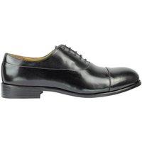 XPOSED Men's Genuine Leather Shiny Oxford Shoes in Black | Size: 11