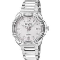 Gevril Men's Roosevelt Swiss Automatic Sellita Silver Dial SS Bezel Watch 42 mm