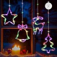 Garwarm Hanging Christmas Windows Light with 8 Modes & Auto Timer