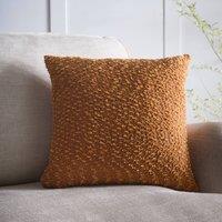Portfolio Home Boucle Textured Filled Cushion Pillow 18" Inch Square 45cm x 45cm in Burnt Orange | Size: 45 cm x 45 cm