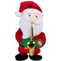 VFM e-Store Christmas Musical Santa Decoration Gift 20cm x 14cm Red X 1 | Size: 20 cm x 14 cm