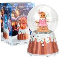 VFM e-Store Christmas Snow Globe Light Up Blower 18cm Gingerbread Man Pink X 1