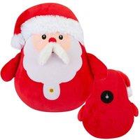 VFM e-Store Christmas Santa Wall Decoration Plush Gift Idea 49cm x 41cm Red X 1 | Size: 49 cm x 41 cm