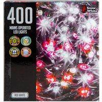 VFM e-Store Christmas Red White String Lights 400 Bulbs 12m x 1cm Multicolour X 1 | Size: 12m x 1 cm