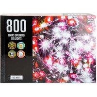 VFM e-Store Christmas Red White String Lights 800 Bulbs 20m x 1cm Multicolour X 1 | Size: 20m x 1 cm