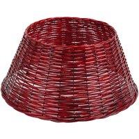 VFM e-Store Christmas Tree Skirt Decoration 57cm x 57cm Red X 1 | Size: 57 cm x 57 cm