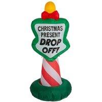 VFM e-Store Christmas Sign Inflatable Decoration 122cm x 55cm Multicolour X 1 | Size: 122 cm x 55 cm