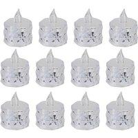 VFM e-Store Christmas Tealights Decoration 5cm x 3.5cm Clear X 12 | Size: 5 cm x 3.5 cm