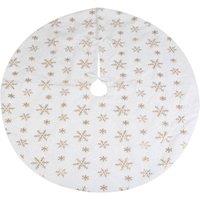VFM e-Store Christmas Tree Skirt Decoration 110cm x 110cm Gold X 1 | Size: 110 cm x 110 cm