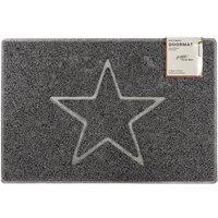 Oseasons Star Embossed Doormat in Grey | Size: 44 cm x 75 cm