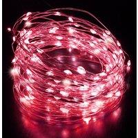 Desiretech LED Battery-Powered Fairy Lights Copper Wire String Lights 2Pack 50LED in Red