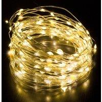 Desiretech LED Battery-Powered Fairy Lights Copper Wire String Lights 2Pack 50LED in Warm White