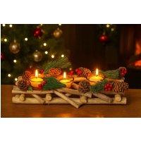 Marco Paul Christmas Tealight Candle Holder in Brown