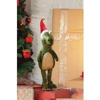Marco Paul 35cm Christmas T-Rex Dinosaur Decoration in Green
