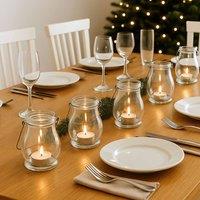 volila 12 Pack Tealight Holders for Spring/Summer, Table Decorations, Home Dcor in Clear