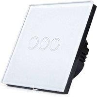 ENER-J Wi-Fi Smart 3 Gang Touch Switch No Neutral Required White 1800W