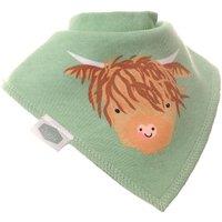 Ziggle Dribble Bib Highland Cow - Green
