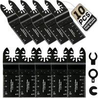 Tanness 10-Piece Multi-Tool Blades Set - Universal Fit & Heavy-Duty in Black