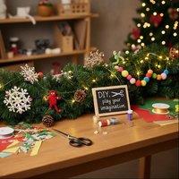 Shatchi 16M Alaskan Green Christmas Garland - Thick, Bushy Festive Dcor, 2pk
