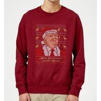 Cartoon Network Make Christmas Great Again Christmas Jumper - Burgundy | Size: Small