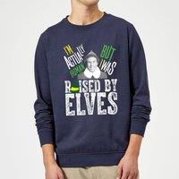 Elf Raised By Elves Christmas Jumper - Navy | Size: 5XL