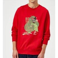 DC Comics DC Heck Yeah I've Been Naughty Christmas Jumper - Red | Size: Large