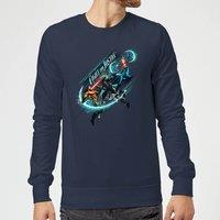DC Comics Aquaman Fight for Justice Sweatshirt - Navy | Size: XL