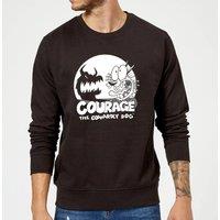 Cartoon Network Courage The Cowardly Dog Spotlight Sweatshirt - Black | Size: XL