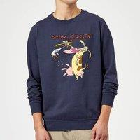 Cartoon Network Cow & Chicken Characters Sweatshirt - Navy | Size: XL
