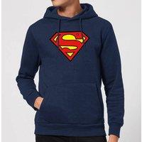 DC Comics Justice League Superman Logo Hoodie - Navy | Size: Small