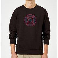 DC Comics Justice League Green Lantern Retro Grid Logo Sweatshirt - Black | Size: Medium