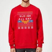 DC Comics Wonder Woman 'Sleigh All Day Christmas Jumper - Red | Size: 2XL